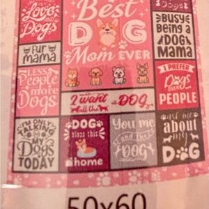 Dog Mom Blanket - Pink